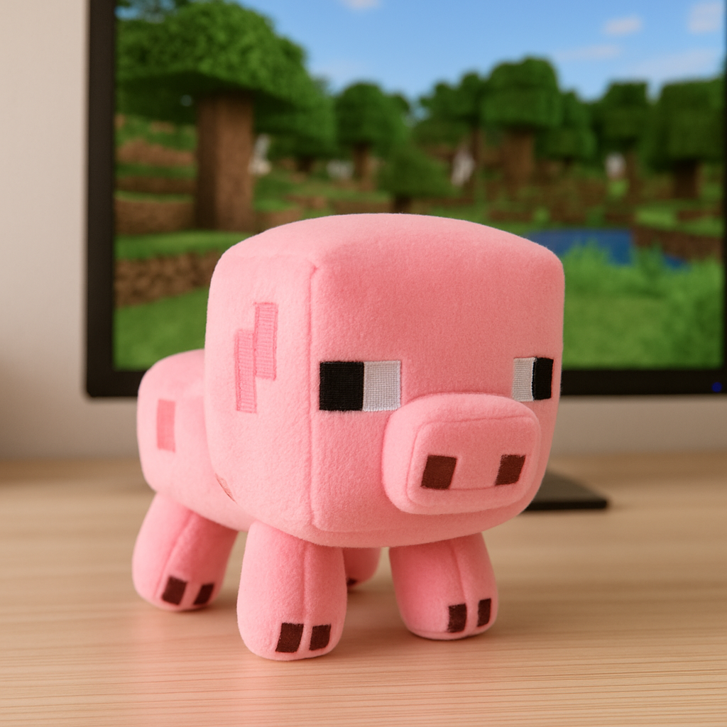 Minecraft Pig Plushie – Cuddly Soft Toy