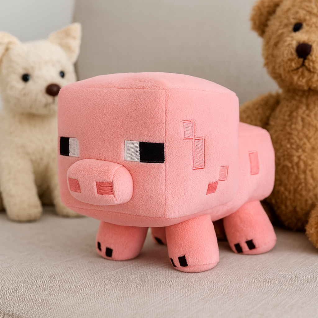 Minecraft Pig Plushie – Cuddly Soft Toy