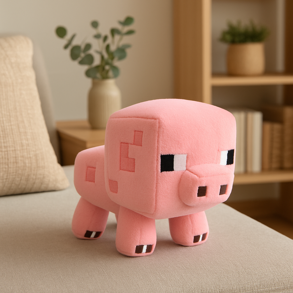 Minecraft Pig Plushie – Cuddly Soft Toy